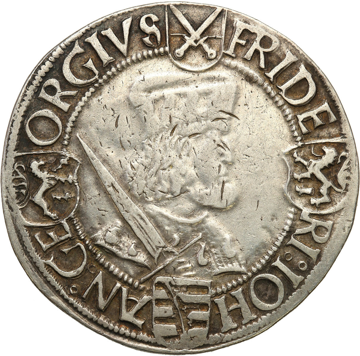 Niemcy, Saksonia. Friedrich III, Johann i Georg (1507-1525). Guldengroschen - RZADKI
